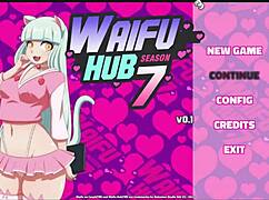 Waifu Hub S7, Rumi from MHA parody hentai, bunny blowjob in ep 1