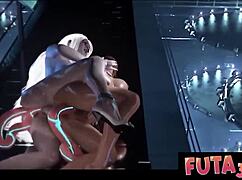 Futa3dx showcases busty blonde futa with big dick. She both fucks and gets fucked by alien dildo.
