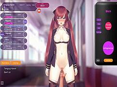 training the bitch in this outdoor hentai game with public pussy action