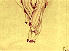 Ilustración erótica vintage muestra arte hentai retro con encanto anime seductor