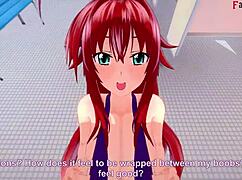 i asked rias gremory for sex in the bathroom bikini in hs dxd ntr madness 4 on sheer fantasyking3