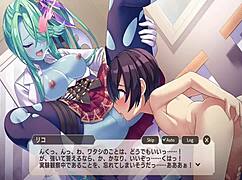 I licked the rich girl's pussy while masturbating passionately.