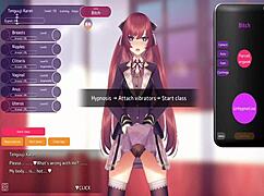 training the bitch in this outdoor hentai game with public pussy action