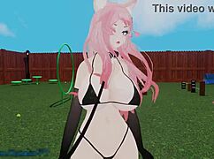 hey, dis catgirl’s gettin’ trained by her master to be a perfect kitty, moanin’ and squirtin’ everywhere!