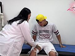 My patient puts his cock in me after his medical checkup.