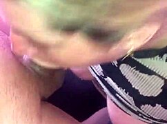 Blonde Slut Gets Cum In Mouth After Intense Blowjob