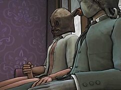 Dishonored meets The Sims 4 in a wild gay cartoon game with masked action.