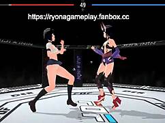 Cute ladies engage in sex fights in the new 2024 ryona hentai game