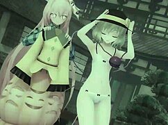 Kokoro's revenge MMD animation with squirting pussy and lesbian tits