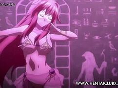 Fan service anime Suisei no Gargantia DXD belly dancing girls seduce.