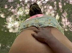 this wild fuck under the public park bridge