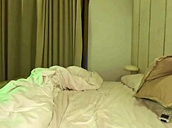 busty latina masturbates in hotel room