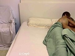 umm, real couple had romantic mornin sex, naughty girlfriend sneakin to watch
