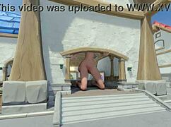 머시가 블리자드 월드 스폰 존에서 몸 엄청 커져