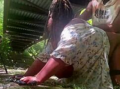 this wild fuck under the public park bridge