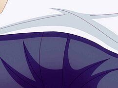 Old anime hentai character wears gum