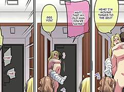 papakatsu gal brings friends for wild hentai action