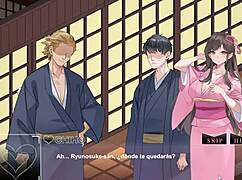 Σε αυτό το χεντάι παιχνίδι, την γαμάει μπροστά του, μετά πηγαίνουν στο ονσεν για περισσότερα