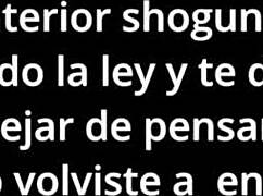 Asian Japanese femdom gives jerk off instructions in hentai anime