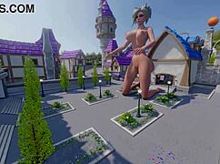 Mercy grows huge in Blizzard World spawn area