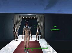 fallout 4 fashion inspired by cyberpunk 2077 in anime style