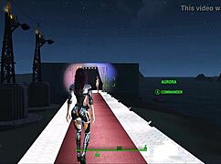 fallout 4 fashion inspired by cyberpunk 2077 in anime style