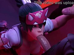 Kiriko feels the intense emotion of face fucking and doggystyle banging with Yeero.