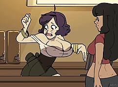 Bombshell Barista Part 2 unfolds with Tailblazer’s outdoor bondage scene. She’s bound tight in a public hentai clash!