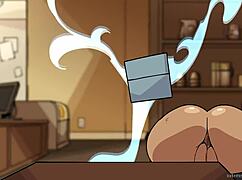 Bombshell Barista Part 2 unfolds with Tailblazer’s outdoor bondage scene. She’s bound tight in a public hentai clash!