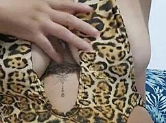 Exciting exhibitionist flash in public setting