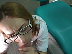 Doctor couldn’t resist sucking patient’s dick during appointment for a messy facial cumshot