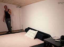 Slutty Sara Bell gets pounded during a sweaty gym workout session.