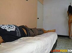 tiny latina teen 18+ takes a deep anal creampie from her horny neighbor in close-up action