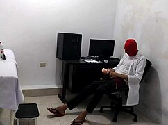 Perverted Doctor Strokes After Treating Cute Latina Patient