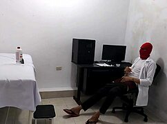 Perverted Doctor Strokes After Treating Cute Latina Patient
