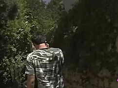 two hot blondes get naughty with a sex toy by the pool in retro style