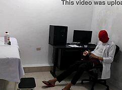 Perverted Doctor Strokes After Treating Cute Latina Patient