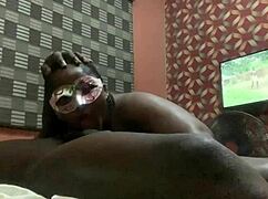 Tanned Girlfriend Gives Blowjob To Friend