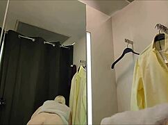 Hidden Camera Catches Pussy and Big Tits in Fitting Room Upskirt View 😍