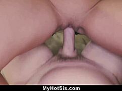 Stepbrother Stretches Sister's Tiny Pussy Wide Open