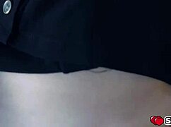 Peyton robbie deepthroats stepbro's monster cock blindfolded