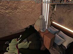 hot girl gets fucked through the rip in her jeans by monster cock