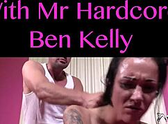 The brunette pornstar demonstrates deepthroat cock sucking style