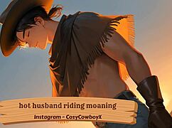 Hot husband riding moaning to orgasm with friend