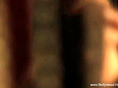 Lovely brunette dances gracefully in the spotlight