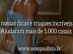 Delicious brunette GIVING to TWO men HARD.