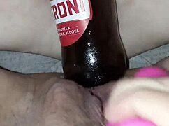 Gretala Excited Pregnant Woman Rubs Bottle On Juicy Pussy