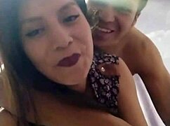 i give it all to her latina brunette without removing her skirt