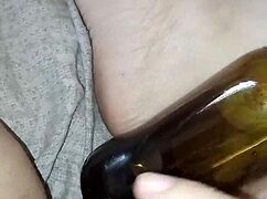 Gretala Excited Pregnant Woman Rubs Bottle On Juicy Pussy