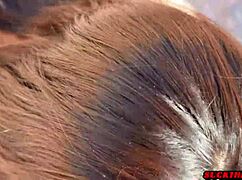 hey, this hot 19 yr old sucks me off in the backyard... cum all over her tits!